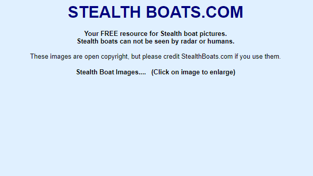 Stealth Boats - creepy Website